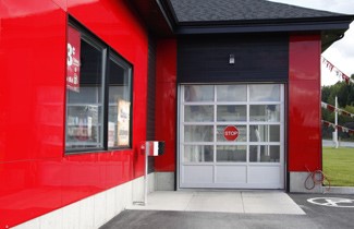 Small business commercial garage door