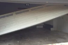 Broken garage door