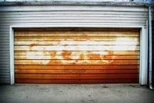 What is causing rust on my garage door?