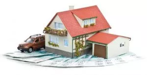 Small house with a car